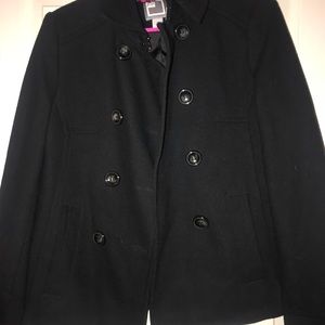 Black pea coat size medium
